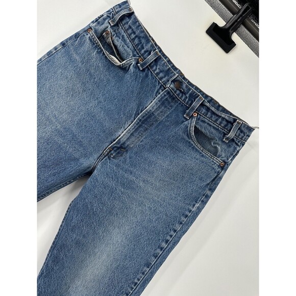 Vintage Levis Orange Tab 517 20517-0217 Denim Jeans Straight Leg 36x28 raw hem - Picture 7 of 9
